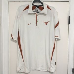 U Of Texas Nike Polo Dri Fit Mens Medium longhorns